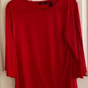 G.I.L.I. Red 3/4 split sleeve blouse. NEVER WORN!!